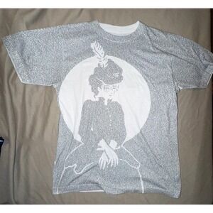 Litographs Anna Karenina Leo Tolstoy All Over Print T-Shirt Mens Large White L
